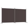 vidaXL Kamerscherm met 2 panelen 348x180 cm stof bruin