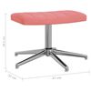 vidaXL Relaxstoel met voetenbank fluweel roze