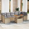vidaXL Tuin Sofa Set met kussen 8 pcs beige en lichtgrijs