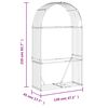 vidaXL Haardhoutopslag 120x45x210 cm gegalvaniseerd staal groen