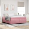 vidaXL Bedframe met matras Roze 180 x 200 cm Stof