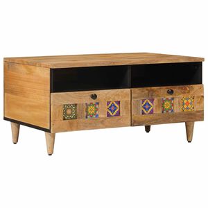 vidaXL Salontafel Naturel 80 x 54 x 40 cm Massief Mango Hout