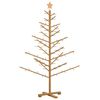 vidaXL Houten kerstboom met standaard Bruin 150 cm Massief grenenhout