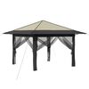 vidaXL Gazebo met 4 Zijwanden 3,3 x 3,3 m Cr&egrave;me en Antraciet