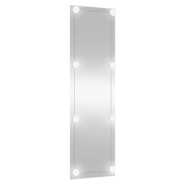 vidaXL Wandspiegel met LED's rechthoekig 30x100 cm glas