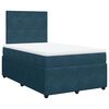 vidaXL Boxspring met matras fluweel blauw 120x200 cm
