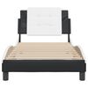 vidaXL Bedframe zonder matras "Zadar" kunstleer zwart en wit 90x200 cm