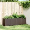 vidaXL Plantenbak 160x40x53 cm polypropeen bruin