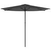 vidaXL Tuinparasol 270 x 270 cm Polyester Rechthoekig Antracietkleurig