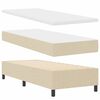 vidaXL Boxspringbed met matras met hoofdeinde Cr&egrave;me 80 x 200 cm Stof
