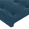 vidaXL Hoofdbord met randen 147x23x118/128 cm fluweel donkerblauw