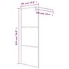 vidaXL Inloopdouchewand 80x195 cm transparant ESG-glas wit