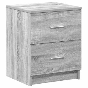 vidaXL Nachtkastje met 2 lades 40x36x50 cm grijs sonoma eikenkleurig