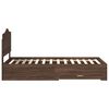 vidaXL Bedframe met hoofdeinde Bruin Eiken 70 x 190 cm Bewerkt hout