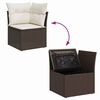 vidaXL Tuin Sofa Set met kussen 8 pcs Bruin en Crème poly rattan