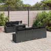 vidaXL Tuin Sofa Set met kussen met opslag 8 pcs Zwart poly rattan