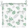 vidaXL Tuinstoelkussens 4 st bladpatroon 50x50x3 cm stof
