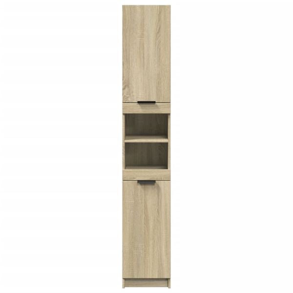 vidaXL Badkamerkast 32x34x188,5 cm bewerkt hout sonoma eikenkleurig