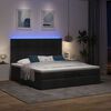 vidaXL Ottoman bed met matras en LED's 160x200cm stof zwart
