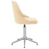 vidaXL Eetkamerstoelen draaibaar 2 st fluweel cr&egrave;mekleurig