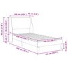 vidaXL Bedframe met hoofdeinde Donkergrijs 100 x 200 cm Stof