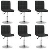 vidaXL Eetkamerstoelen 6 st kunstleer zwart