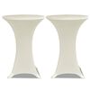 vidaXL Statafelhoes Stretch &Oslash;70cm Cr&egrave;me (2 stuks)