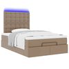 vidaXL Ottoman bed met matras en LED's 120x200cm kunstleer