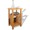 vidaXL Bijzettafel met tijdschrifthouder 27x35x55 cm massief eikenhout