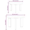 vidaXL Salontafel 2 pcs Wasbruin Massief grenenhout