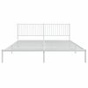 vidaXL Bedframe met hoofdbord metaal wit 200x200 cm