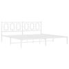 vidaXL Bedframe met hoofdbord metaal wit 200x200 cm