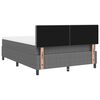 vidaXL Boxspringbed Lichtgrijs en wit. 140 x 200 cm Katoen Stof