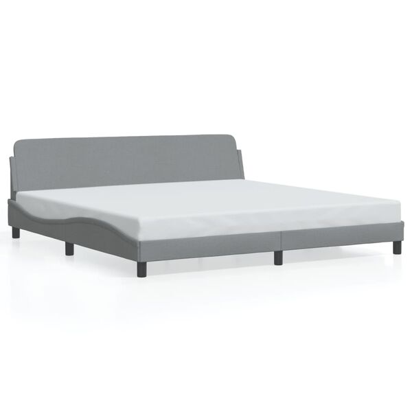 vidaXL Bedframe "Dover" stof lichtgrijs 200x200 cm