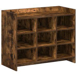 vidaXL Schoenenkast Gerookt eiken 85 x 39,5 x 70 cm Bewerkt hout
