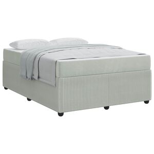 vidaXL Bedframe met matras Lichtgrijs 140 x 200 cm Stof