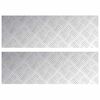 vidaXL Trap Tread 2 st 75 x 25 cm Zilver Aluminium Rechthoekig