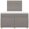 vidaXL Boxspring met matras stof taupe 120x200 cm