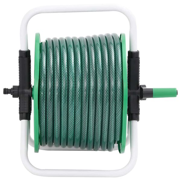 vidaXL Slanghaspel met slangkoppelset 0,75" 20 m vrijstaand PVC groen