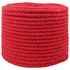 vidaXL Katoenen Touw 10 mm 50 m Rood 100% Katoen