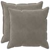 vidaXL Kussen 2 st HOUTEN Lichtgrijs 80 x 80 cm fluweel