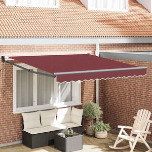 vidaXL Luifel automatisch uittrekbaar 300x250 cm bordeauxrood
