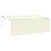 vidaXL Uitschuifbare luifel Cr&egrave;me 350 x 200 cm Polyester en Aluminium