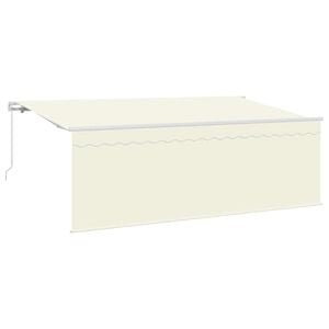vidaXL Uitschuifbare luifel Cr&egrave;me 350 x 200 cm Polyester en Aluminium