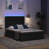 vidaXL Opbergbed met LED met matras Zwart 140 x 200 cm Polyester