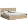 vidaXL Bedframe met opbergruimte en hoofdbord Sonoma Eiken