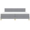 vidaXL Boxspring bed met matras Lichtgrijs 200 x 200 cm Stof