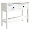 vidaXL Wandtafel 100x35x75 cm massief grenenhout wit