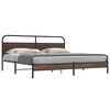 vidaXL Bedframe zonder matras metaal bruin eikenkleur 183x213 cm