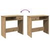 vidaXL Bureau 80x40x75 cm bewerkt hout artisanaal eikenkleurig